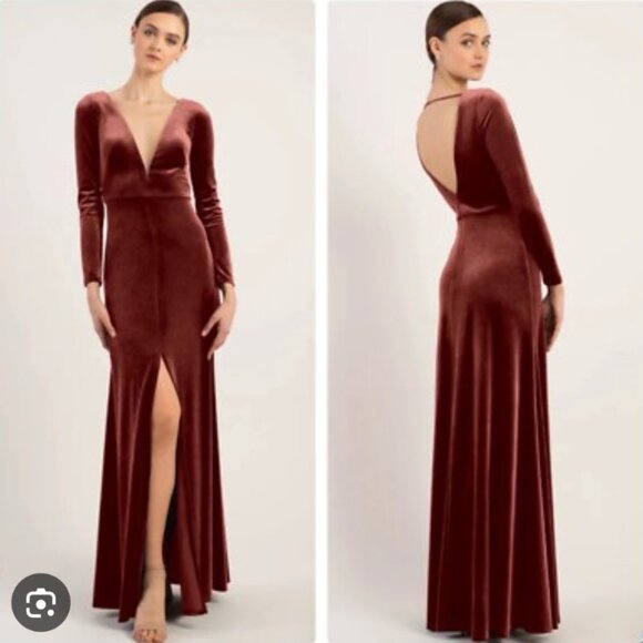 Jenny Yoo Ryland Velvet Dress - Picture 2 of 4